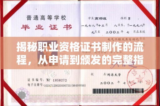 石冈揭秘职业资格证书制作的流程，从申请到颁发的完整指南